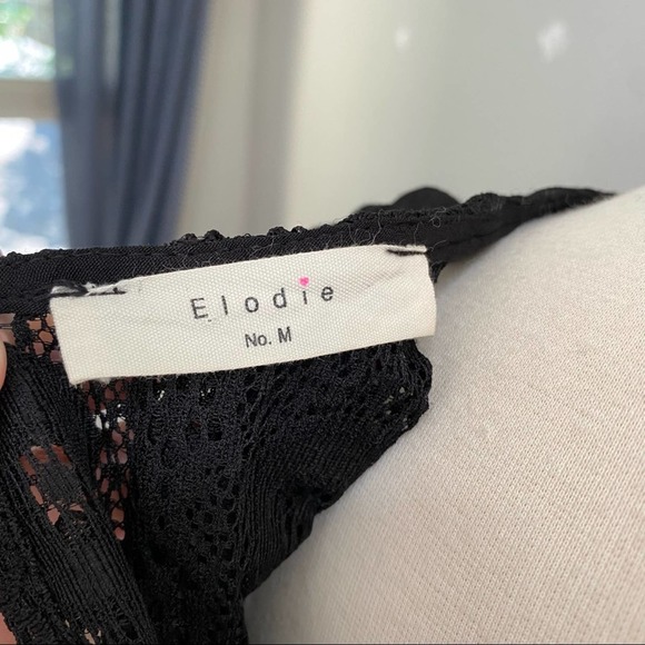 SOLD NORDSTROM ELODIE Black Lace Back Tank Size Medium - Picture 7 of 9